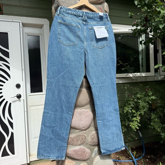Good American Good Boy Straight Split Hem Jeans Women’s 14/32 NWT - Picture 8 of 10